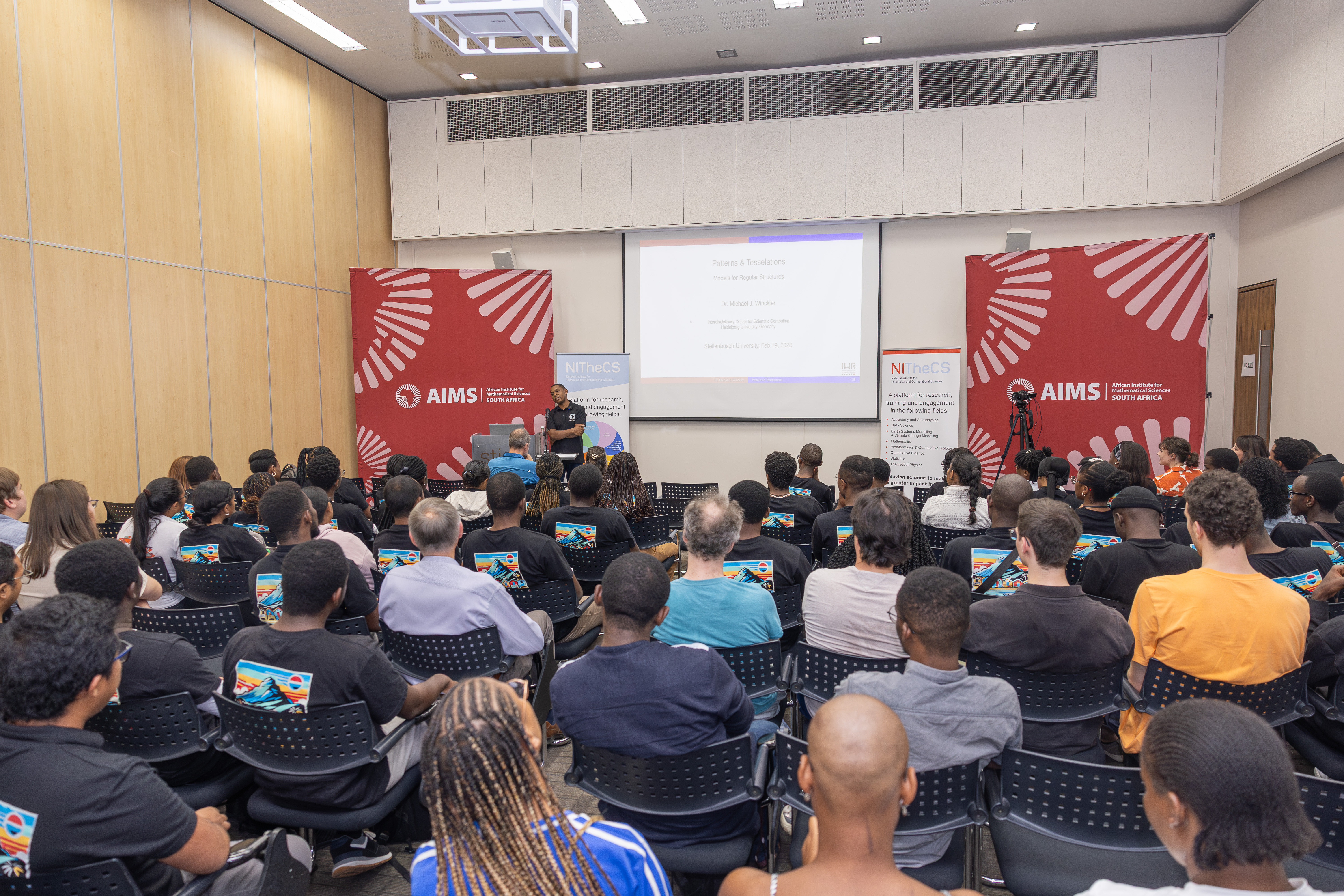 Audience during the NITheCS public lecture at AIMS South Africa
