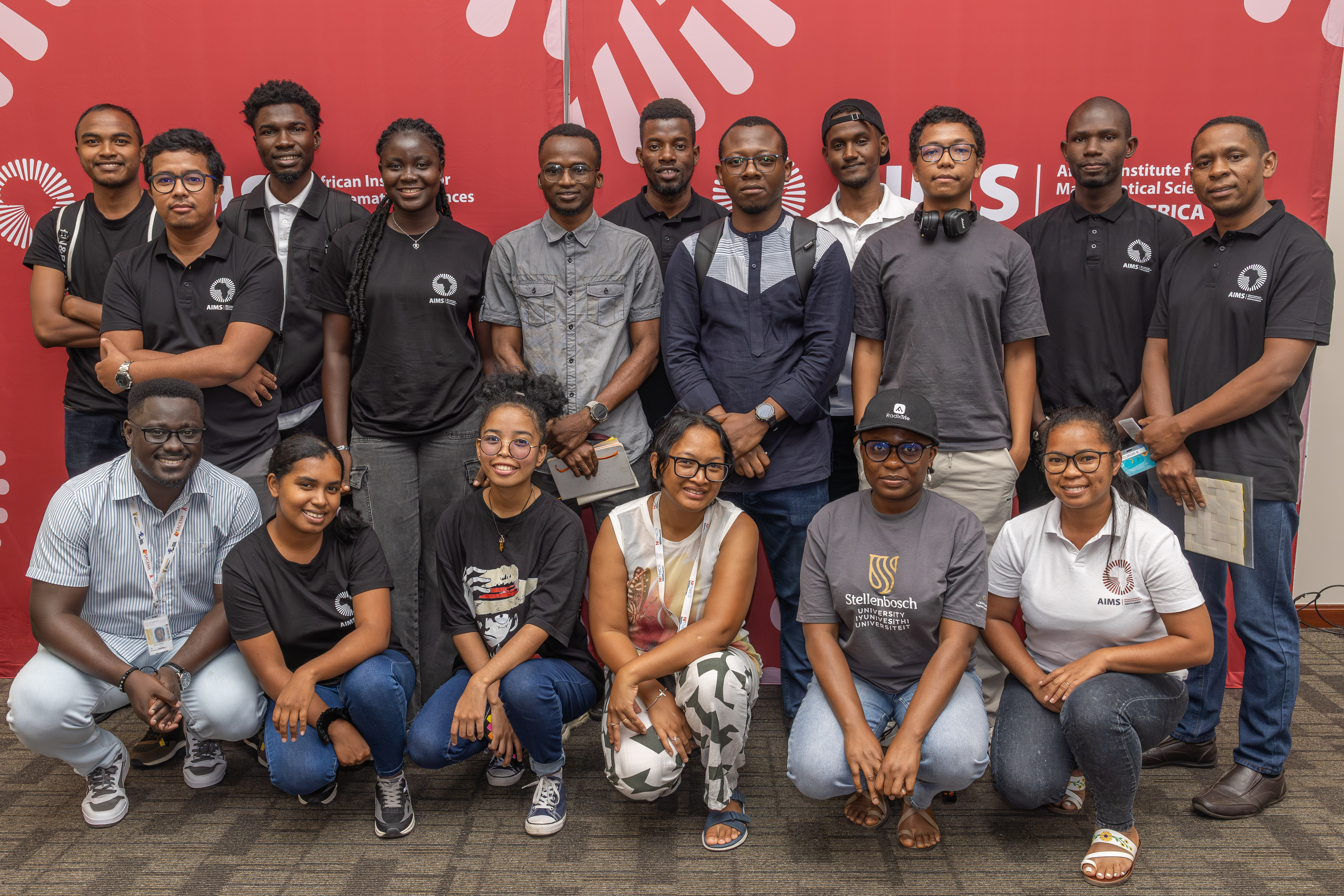 AIMS alumni and participants at the public lecture event