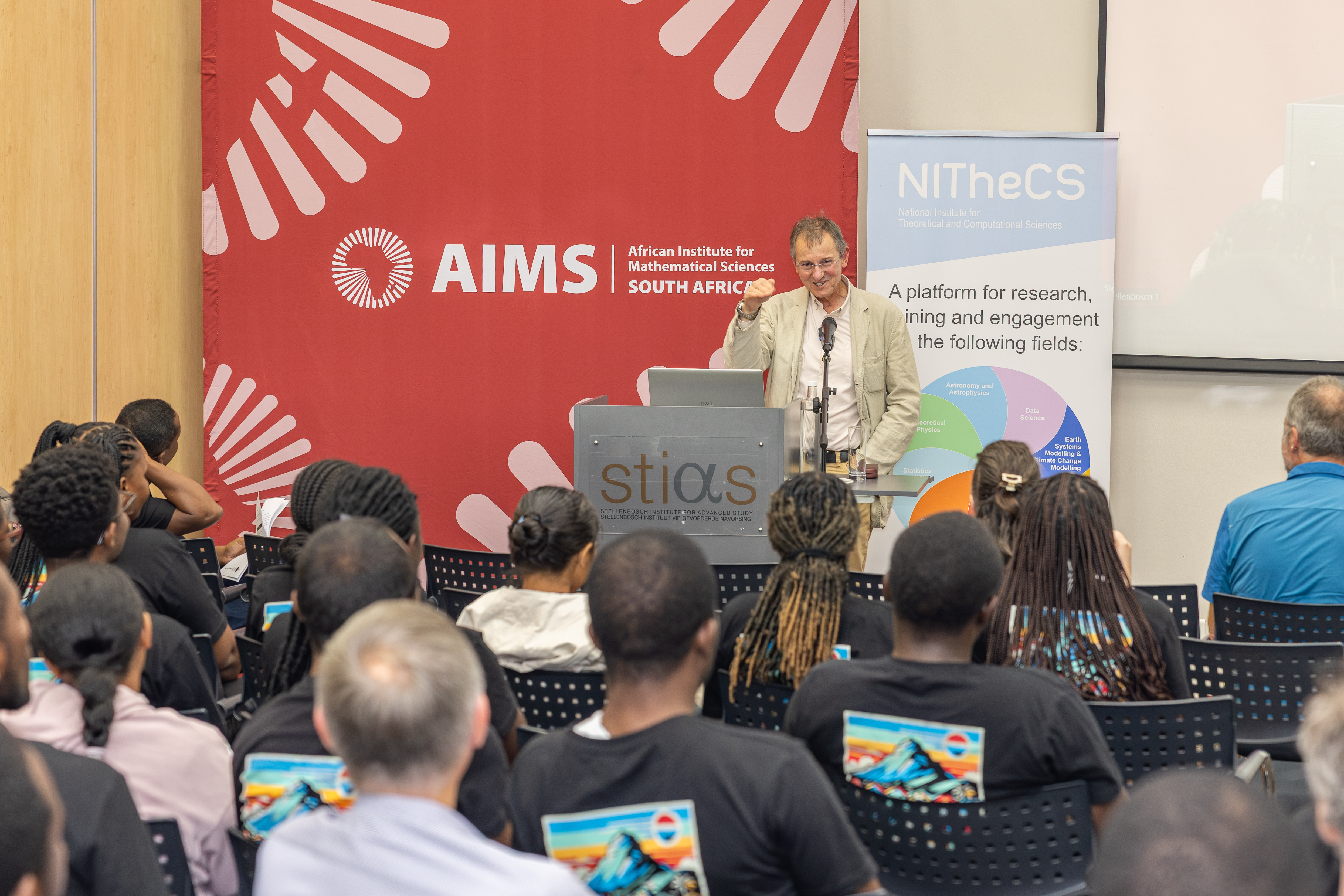 Lecture audience and discussion at AIMS South Africa