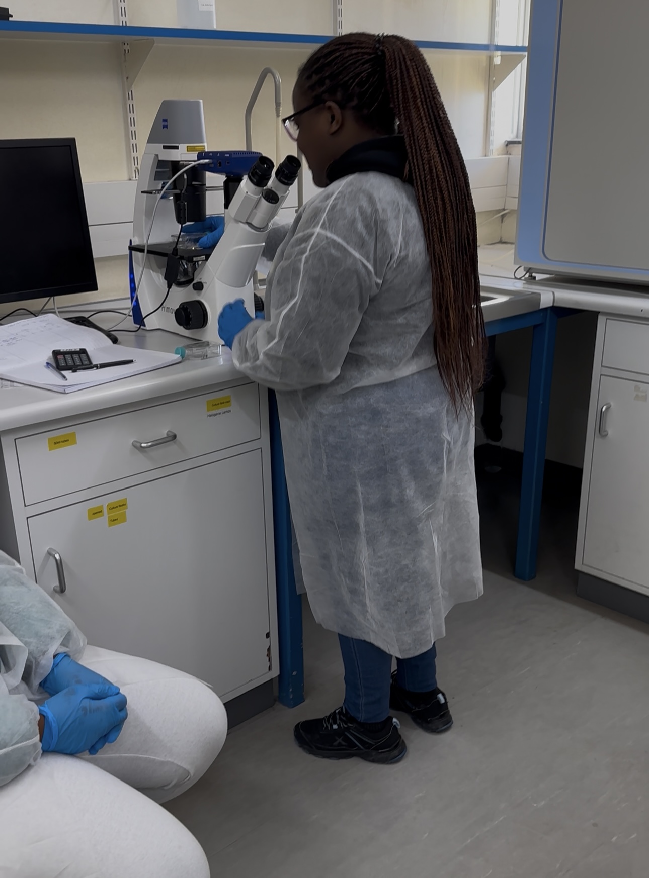 Marry and colleagues during the intensive Introduction to Radiobiology course at iThemba LABS