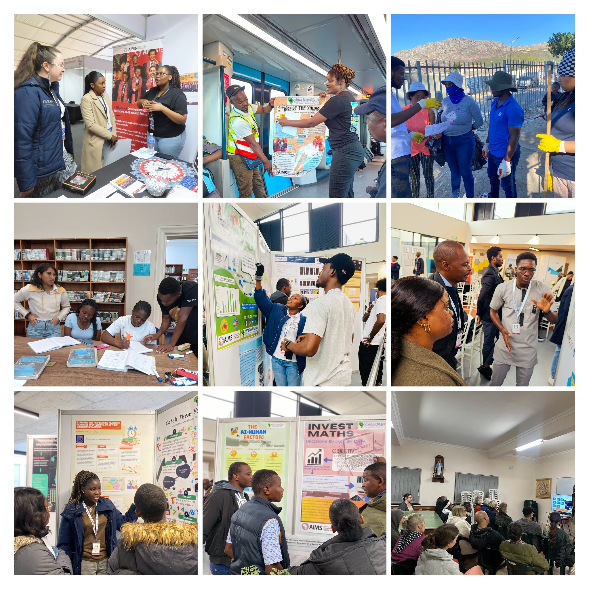 Masters’ students from AIMS South Africa delivering Phase 3 projects